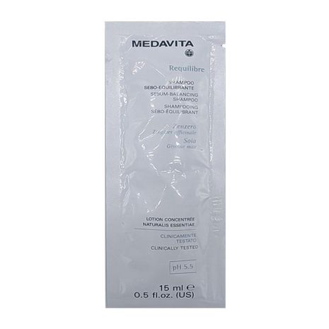 Шампунь себорегулюючий Medavita Requilibre Shampoo Sebo-Equilibrante для балансу жирної шкіри голови, 15 мл