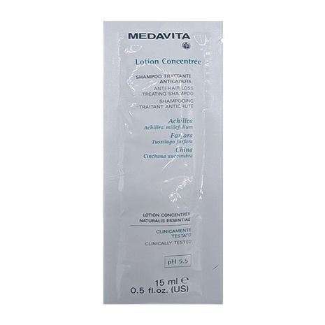 Зміцнюючий шампунь Medavita Lotion Concentrée Shampoo Trattante Anticaduta проти випадіння волосся, саше 15 мл
