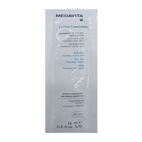 Medavita Лосьйон зміцнюючий шампунь Concentrée Shampoo Trattante Anticaduta проти випадіння волосся, саше 15 мл