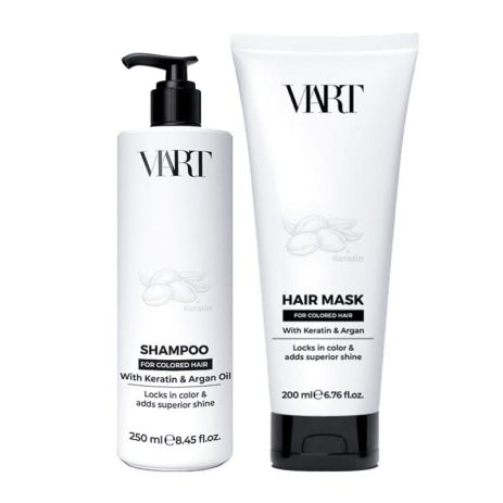 Набор VIART with Keratin & Argan Oil шампунь и маска для крашеных и поврежденных волос, 250+200 мл Набор VIART with Keratin & Argan Oil шампунь и маска для крашеных и поврежденных волос, 250+200 мл