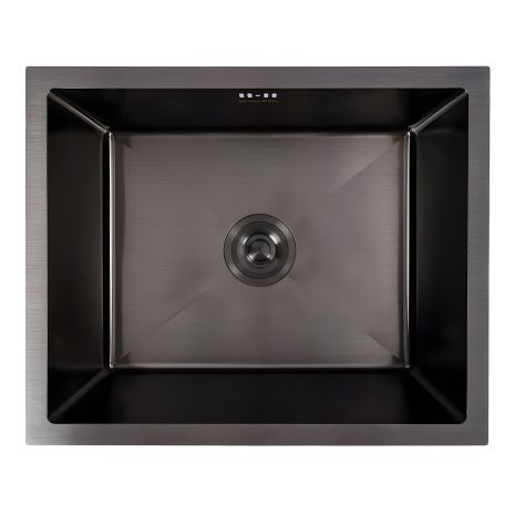 Кухонна чорна мийка PVD 54*44 см Handmade VALESO (монтаж під стільницю)