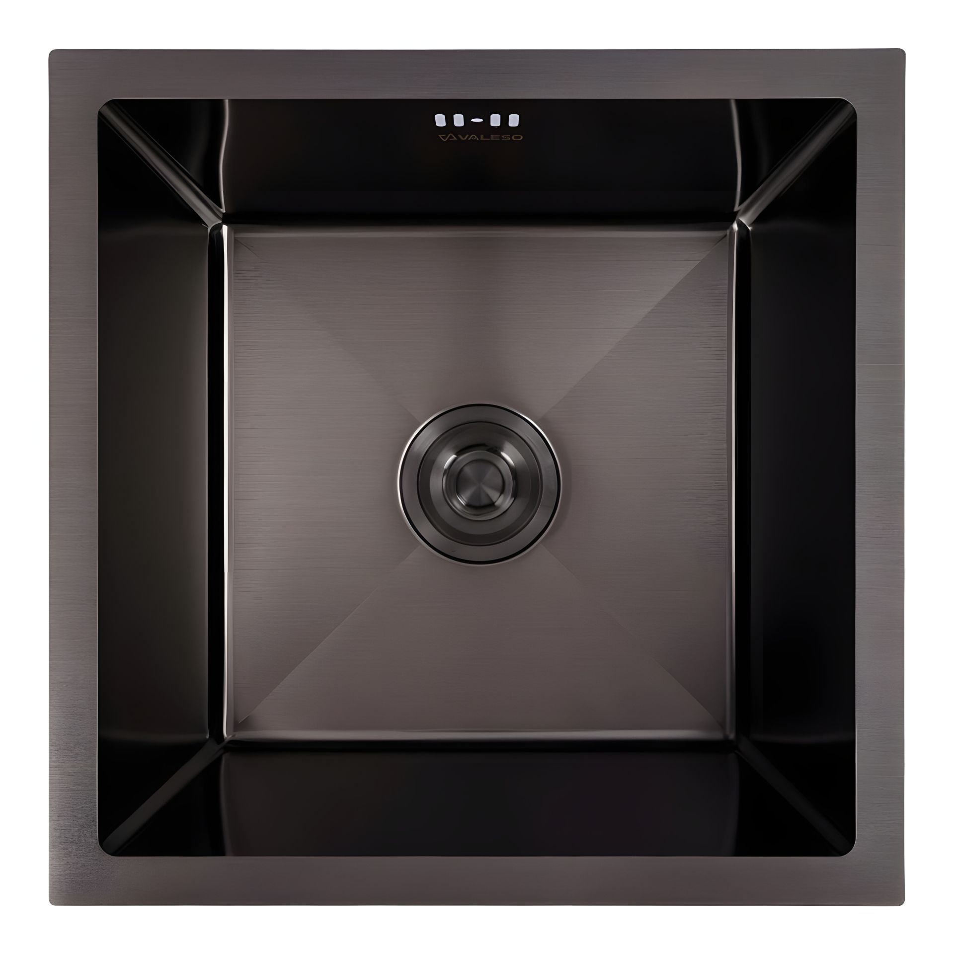 Кухонна мийка VALESO Handmade PVD чорна СМ 44*44 (під стільницю монтаж) Кухонна мийка VALESO Handmade PVD чорна СМ 44*44 (під стільницю монтаж)