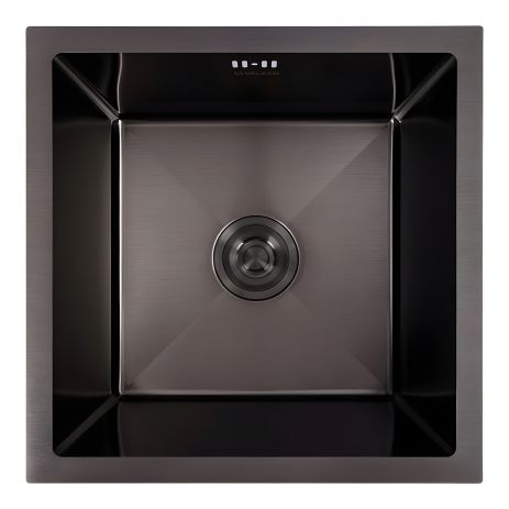 Кухонная мойка PVD черная СМ 44x44 VALESO Handmade (монтаж под столешницу)