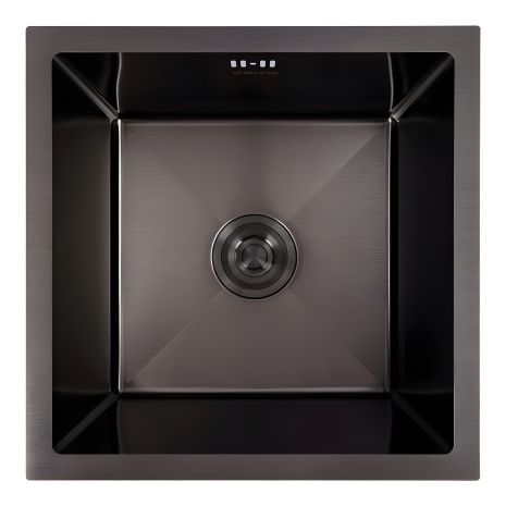 Кухонная мойка PVD черная СМ 44x44 VALESO Handmade (монтаж под столешницу)