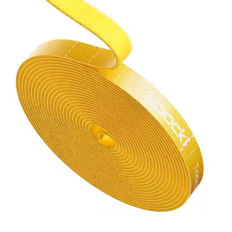 Кабельний органайзер Toocki для стяжки дротів з липучкою, 10 мм x 5 м, Yellow