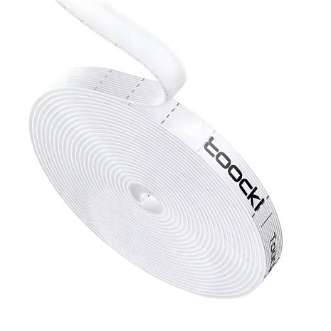 Toocki липучка для проводов - кабельный органайзер, 10 мм x 5 м, White Toocki липучка для проводов - кабельный органайзер, 10 мм x 5 м, White