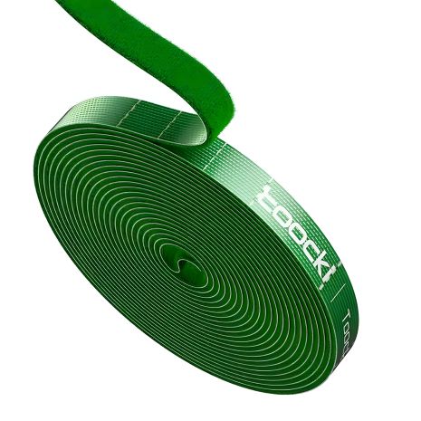 Toocki липучка для проводов - кабельный органайзер, 10 мм x 5 м, Green Toocki липучка для проводов - кабельный органайзер, 10 мм x 5 м, Green