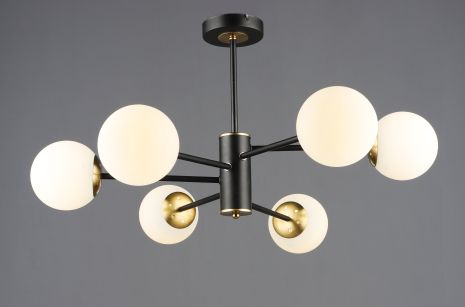 Подвесная люстра B N6650/6 Черный+Медь