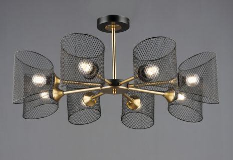 Люстра на 8 плафонов B N6685/8 Черный+Медь