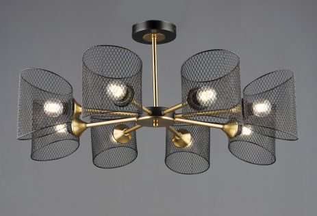 Люстра на 8 плафонов B N6685/8 Черный+Медь Люстра на 8 плафонов B N6685/8 Черный+Медь