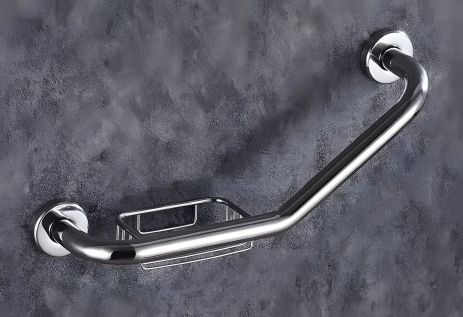 Поручень вигнутий з мильницею Valeso NES-T447 Поручень вигнутий з мильницею Valeso NES-T447