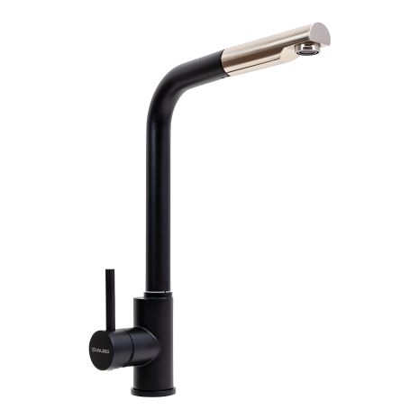 Кухонный смеситель с выдвижной воронкой, VALESO Q411B Черный