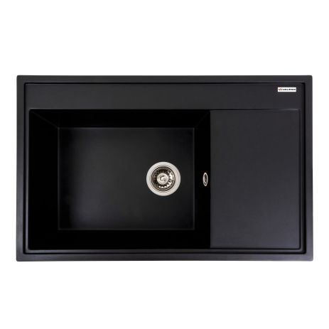 Кухонная гранитная мойка VALESO AZURIT 7950, матовая черная