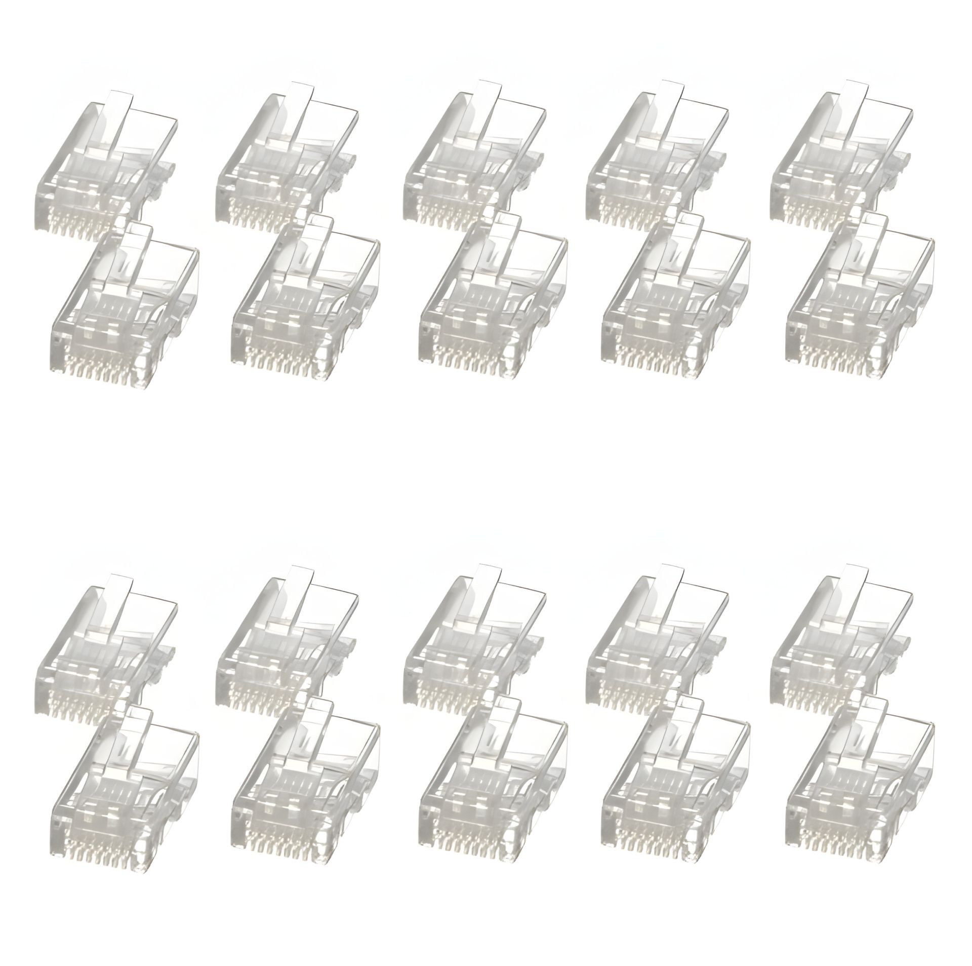 Конектор RJ45 Cat6 прозорий 20шт Конектор RJ45 Cat6 прозорий 20шт