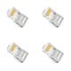 Конектор RJ45 Cat6 прозорий 4шт Конектор RJ45 Cat6 прозорий 4шт