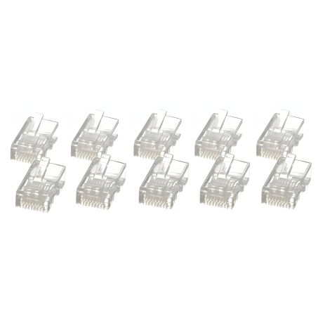 Прозрачный коннектор RJ45 Cat6 10шт
