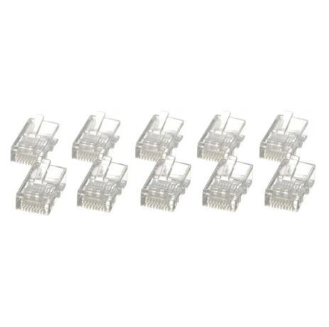 Конектор RJ45 Cat6 прозорий 10шт