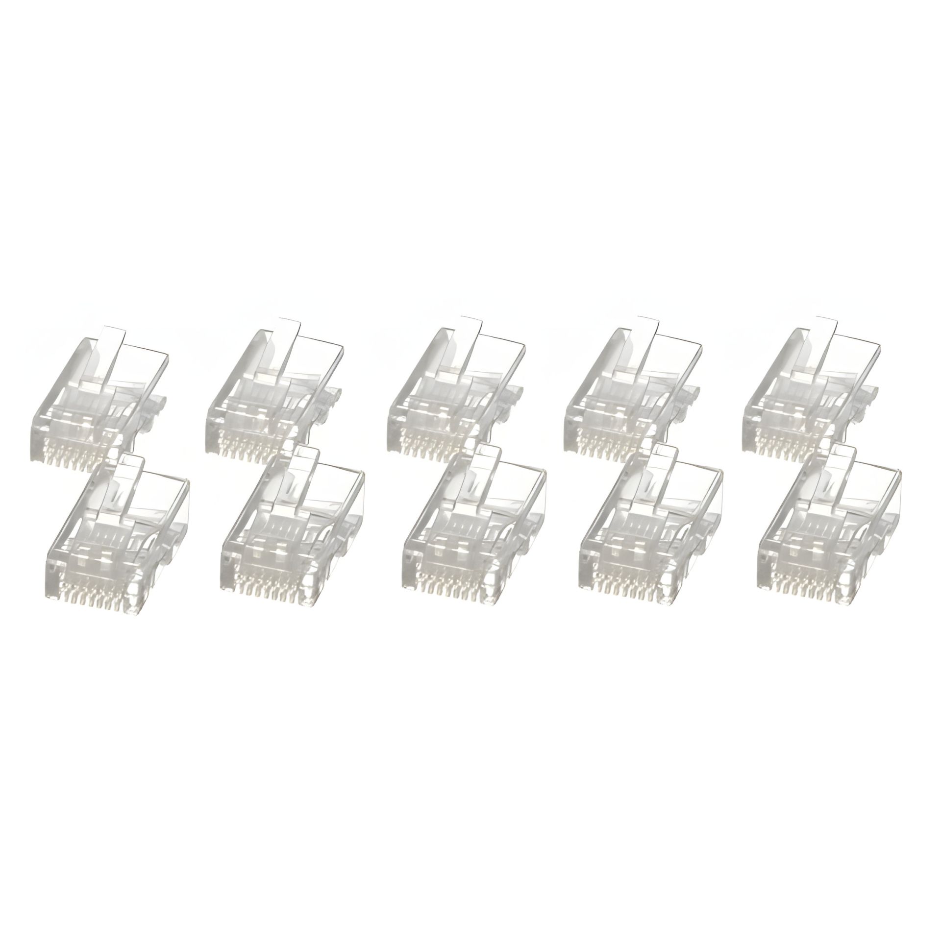 Конектор RJ45 Cat6 прозорий 10шт Конектор RJ45 Cat6 прозорий 10шт