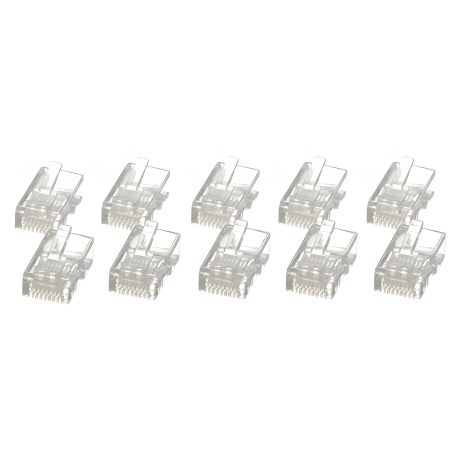 Прозрачный коннектор RJ45 Cat6 10шт