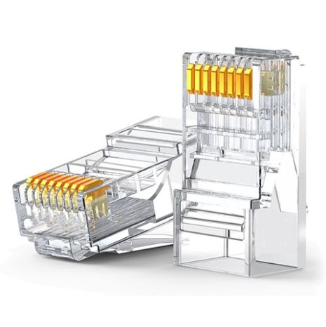 Конектор RJ45 Cat6 прозорий 2шт