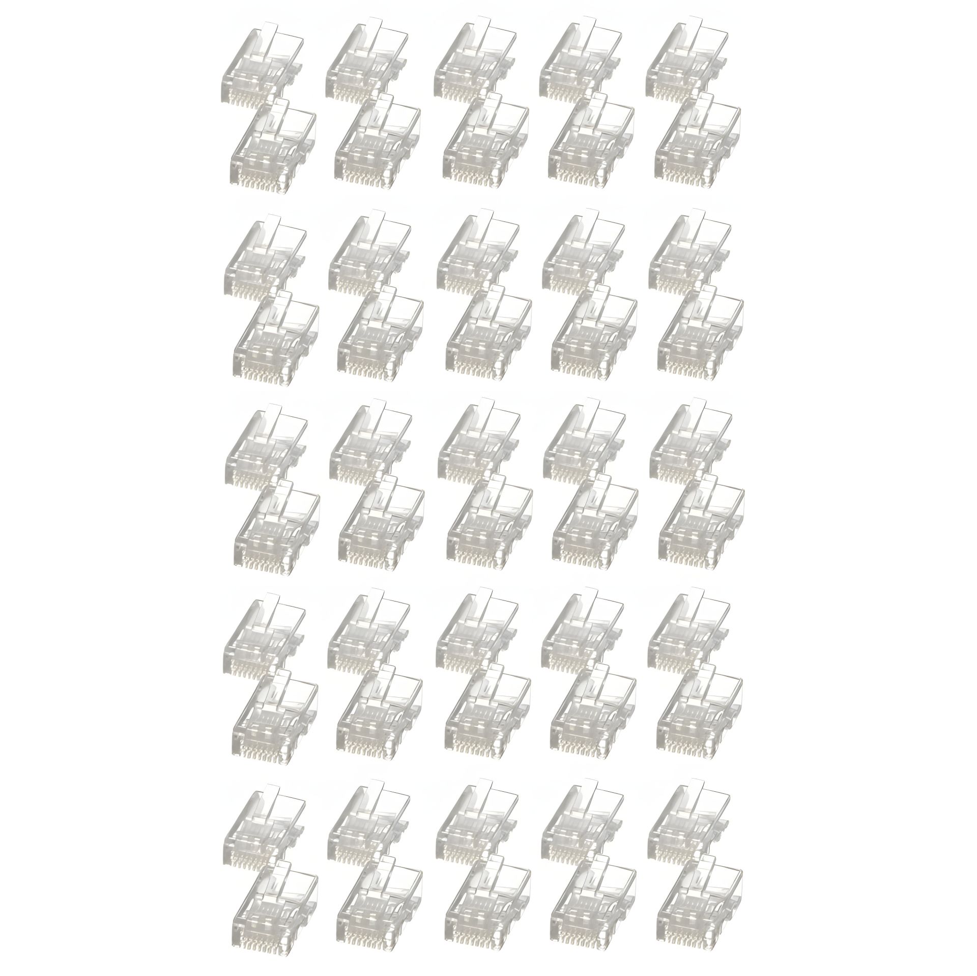 Конектор RJ45 Cat6 прозорий 50шт Конектор RJ45 Cat6 прозорий 50шт