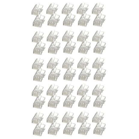 Конектор RJ45 Cat6 прозорий 50шт