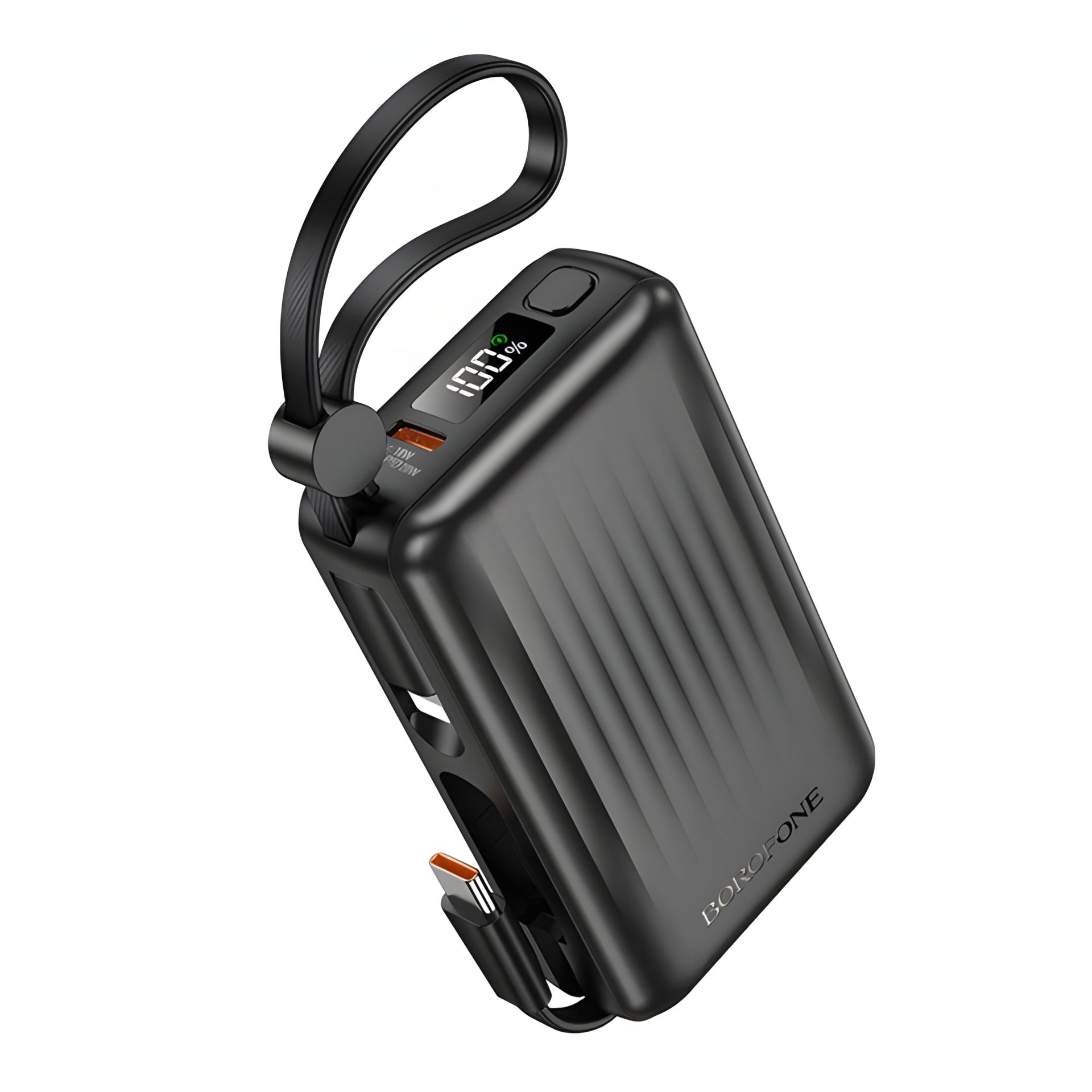 Повербанк Borofone BJ70 Source dual PD20W with cable 10000 mAh Чорний Повербанк Borofone BJ70 Source dual PD20W with cable 10000 mAh Чорний
