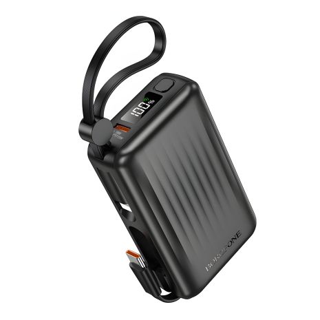 Повербанк Borofone BJ70 Source dual PD20W with cable 10000 mAh Чорний Повербанк Borofone BJ70 Source dual PD20W with cable 10000 mAh Чорний