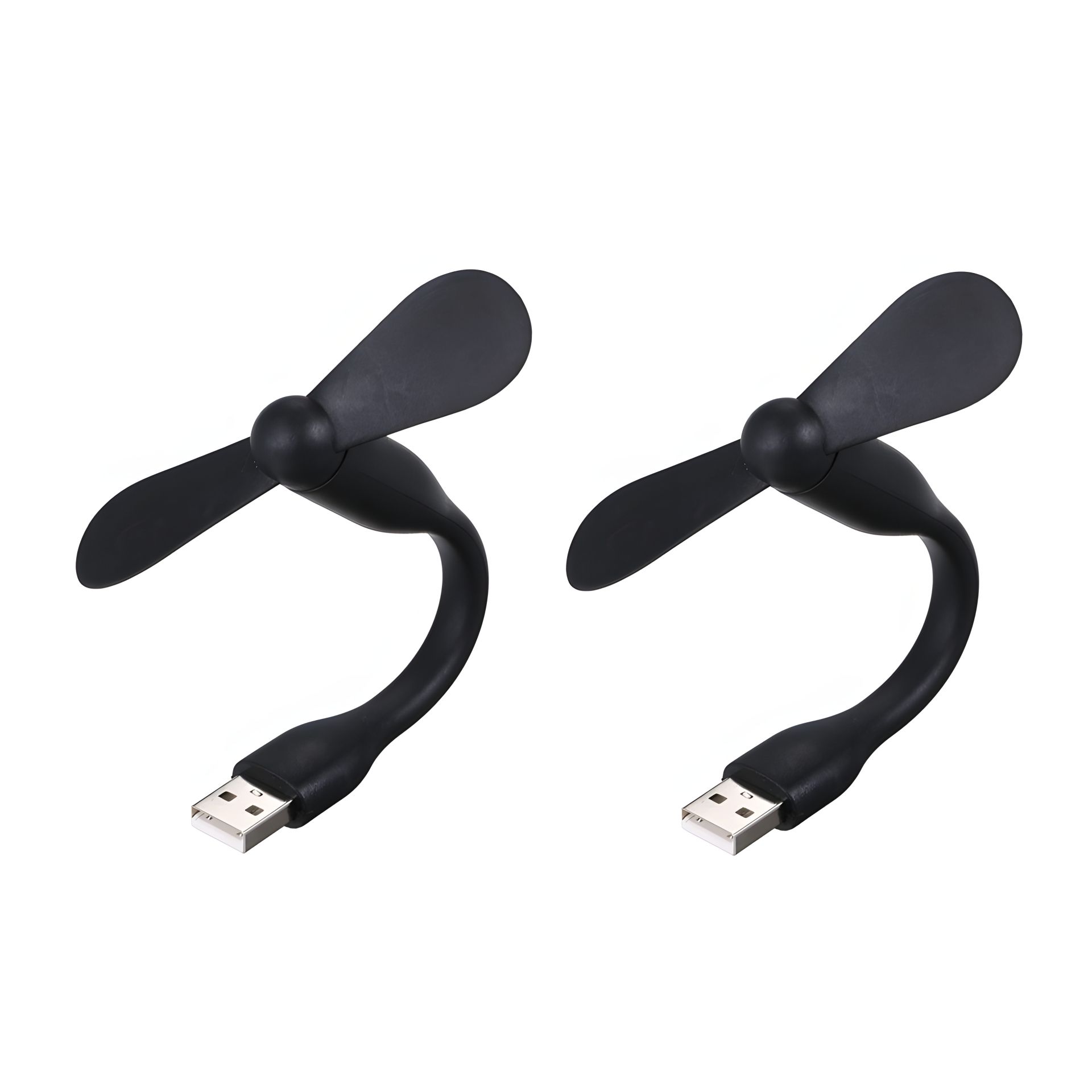 USB мобільний вентилятор чорний, працює від повербанка, ноутбука, комплект 2шт USB мобільний вентилятор чорний, працює від повербанка, ноутбука, комплект 2шт