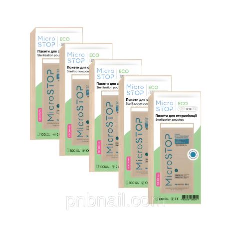 Microstop ЕСО крафт-пакети набір з індикатором 100×200 мм / 5 шт