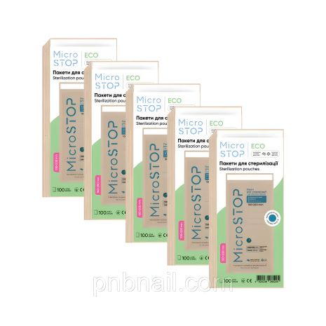 Microstop ЕСО крафт-пакети набір з індикатором 100×200 мм / 5 шт