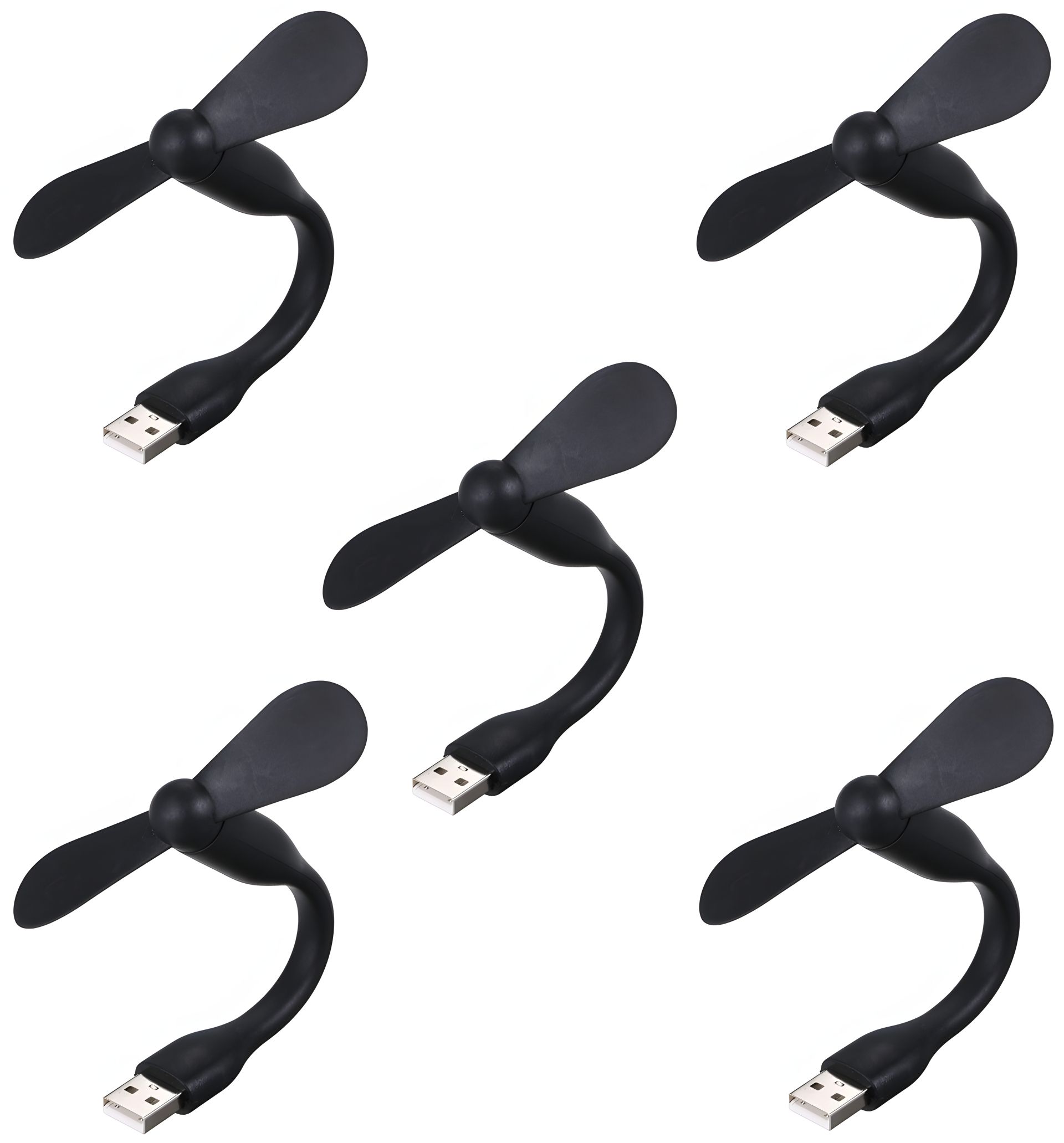 USB вентилятор чорний, комплект 5шт, для повербанка та ноутбука USB вентилятор чорний, комплект 5шт, для повербанка та ноутбука