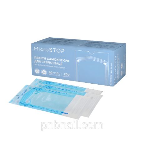Пакети маленькі Microstop для стерилізації в автоклаві 60x110 мм, 200 шт - Професійні