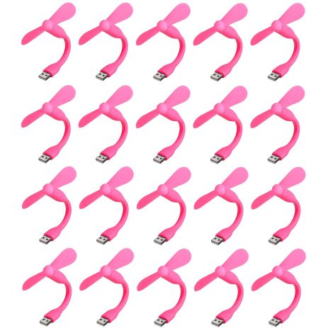 Комплект из 50 розовых мобильных вентиляторов USB, для повербанка и ноутбука