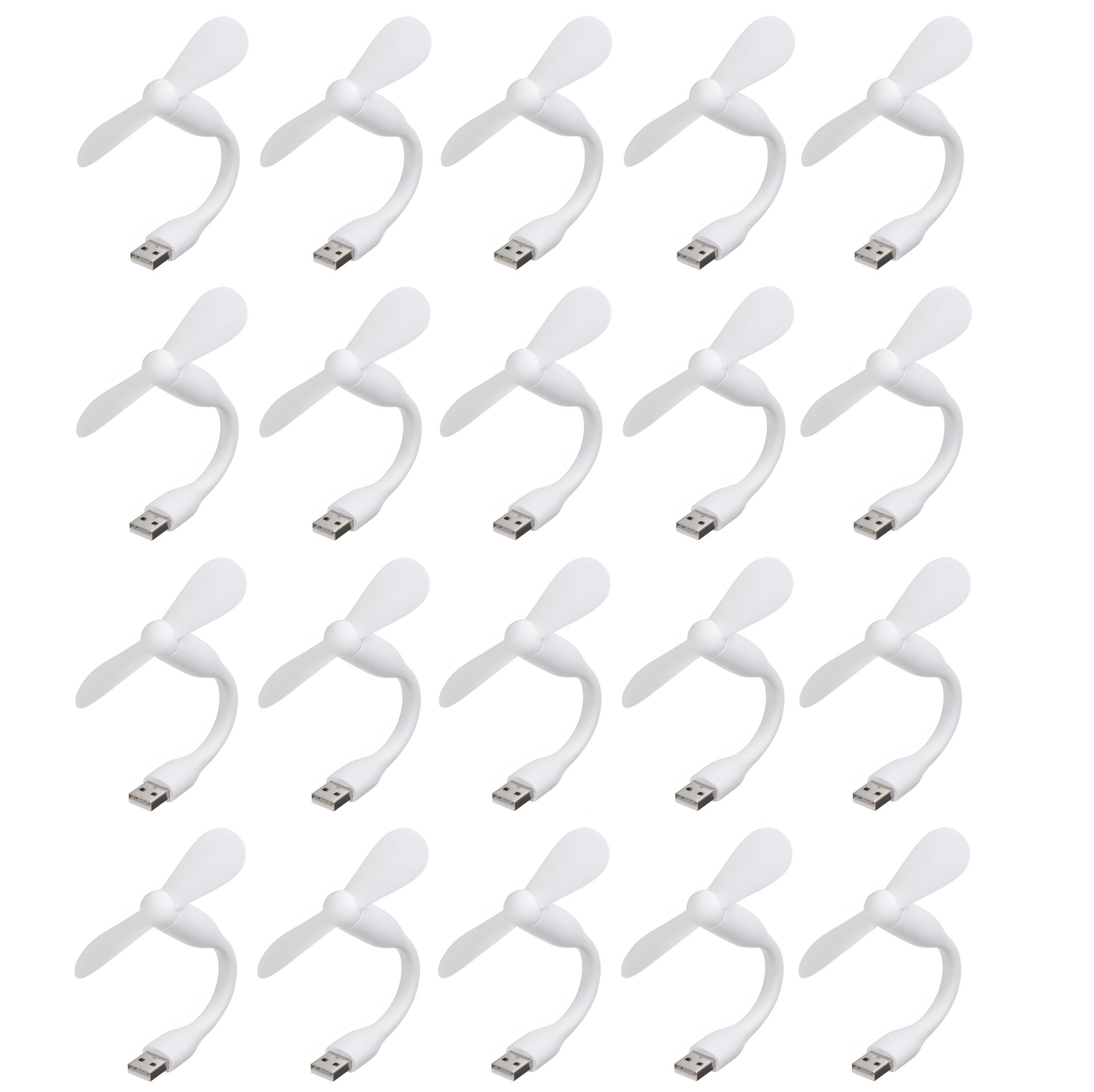 Комплект из 100 белых мобильных вентиляторов USB, для повербанка и ноутбука Комплект из 100 белых мобильных вентиляторов USB, для повербанка и ноутбука