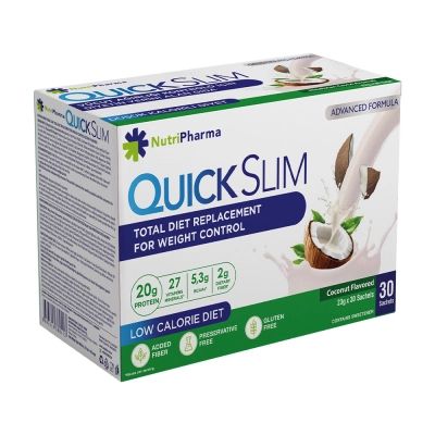 Коктейль Quick Slim "Спелый кокос", 30 саше по 23 г