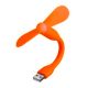 Мобільний вентилятор USB помаранчевий, від повербанку, ноутбука та ін.