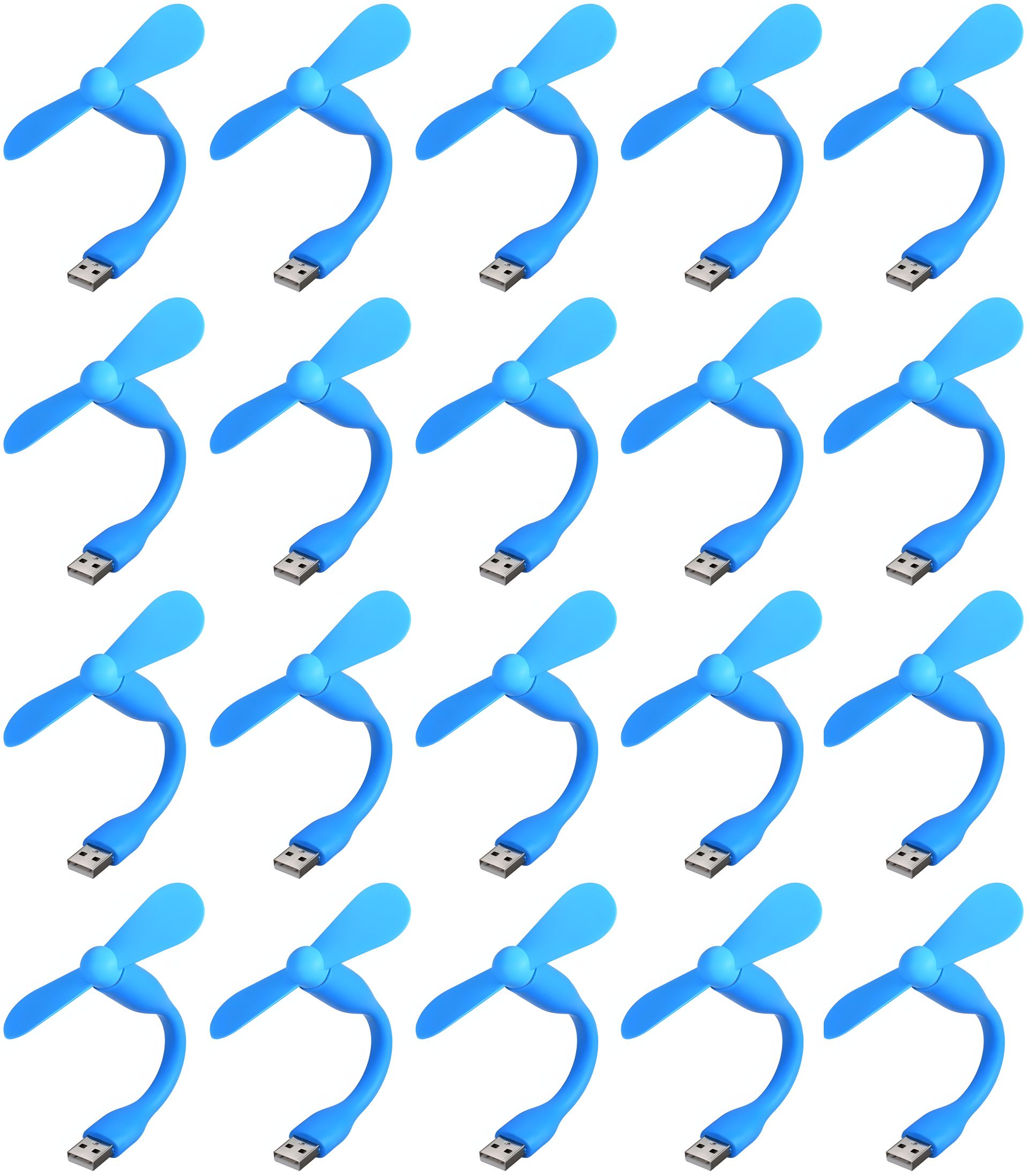 Мобільний вентилятор USB, синій, від повербанка, ноутбука, комплект 50шт Мобільний вентилятор USB, синій, від повербанка, ноутбука, комплект 50шт