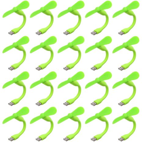 Мобильный вентилятор USB зеленый, от повербанка, ноутбука, комплект 100шт Мобильный вентилятор USB зеленый, от повербанка, ноутбука, комплект 100шт