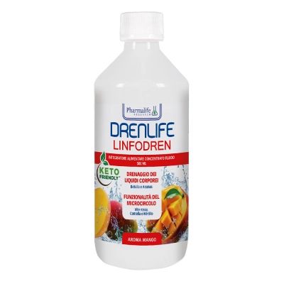 Пищевая добавка для улучшения микроциркуляции Drenlife Linfodren со вкусом манго, 500 мл Пищевая добавка для улучшения микроциркуляции Drenlife Linfodren со вкусом манго, 500 мл