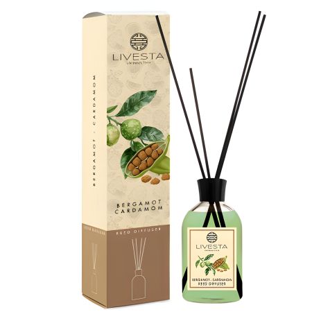Аромадиффузор "Бергамот і кардамон" LIVESTA, 115 мл Аромадиффузор "Бергамот і кардамон" LIVESTA, 115 мл