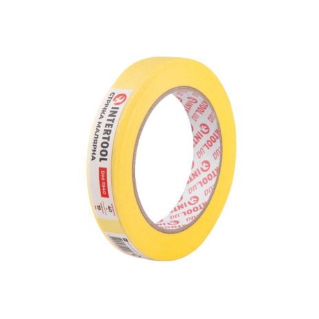 Стрічка малярська 19 мм, 40 м, жовта INTERTOOL DM-1940