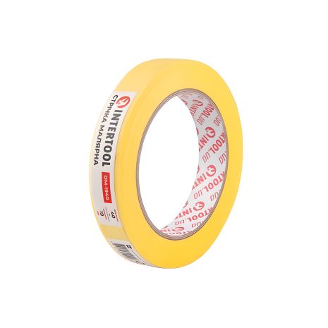 INTERTOOL малярна стрічка 19мм, 40м, жовта DM-1940