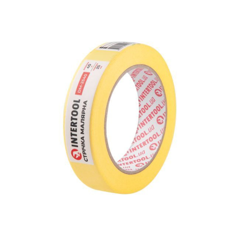 Стрічка малярна 25мм, 40м, жовта INTERTOOL DM-2540