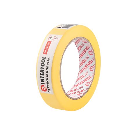 Малярная лента 25мм х 40м, желтая, INTERTOOL DM-2540