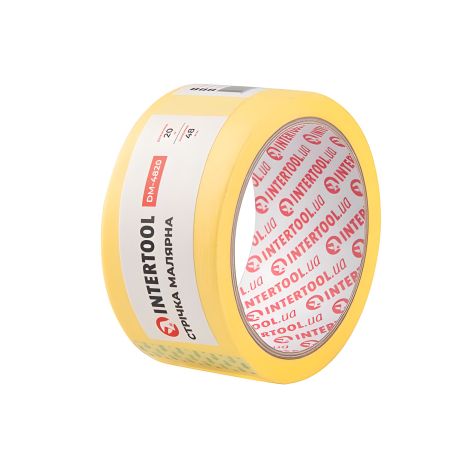 Стрічка малярна 48мм на 20м, жовта INTERTOOL DM-4820