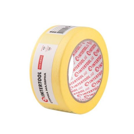 Стрічка малярська 48 мм, 40 м, жовта INTERTOOL DM-4840