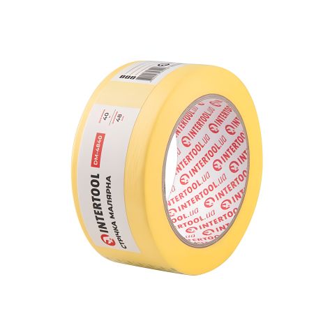 Стрічка малярна 48мм, 40м, жовта від INTERTOOL (DM-4840) Стрічка малярна 48мм, 40м, жовта від INTERTOOL (DM-4840)