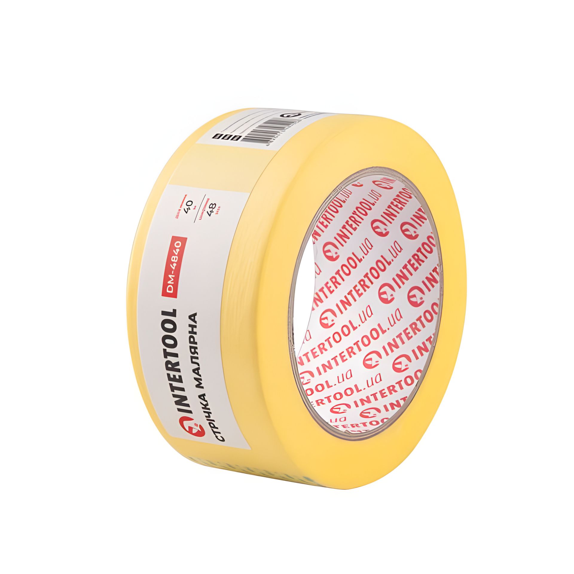 Стрічка малярна 48мм, 40м, жовта від INTERTOOL (DM-4840) Стрічка малярна 48мм, 40м, жовта від INTERTOOL (DM-4840)