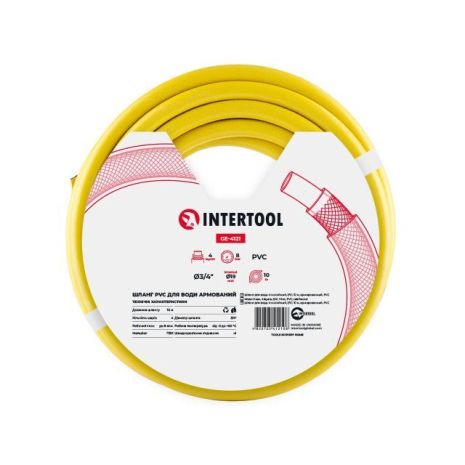 Шланг для поливу 3- х шаровий 1/2 ", 10м, армований PVC INTERTOOL GE-4021 Шланг для поливу 3- х шаровий 1/2 ", 10м, армований PVC INTERTOOL GE-4021